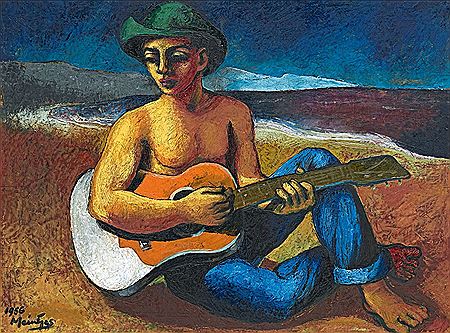 Guitarist on the Beach by Johannes Petrus Meintjes - Auction record, sale price, and art valuation. Compare with similar artists and explore comparable artworks.