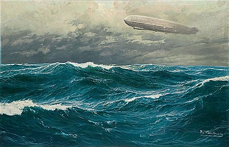 The Airship Graf Zeppelin over the Atlantic