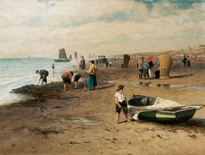 Sample artwork by Peter Bucken (1831 - 1915), known for landscape, genre paintings - View similar artists and auction records