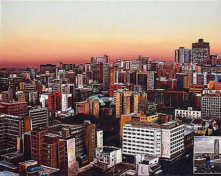 Johannesburg Skyline, diptych