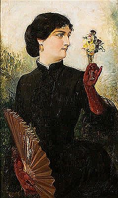 Mujer con flores