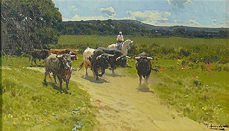 Sample artwork by Miguel Acevedo (Born 1947), known for costumbrista painting with a strong emphasis on everyday spanish life - View similar artists and auction records