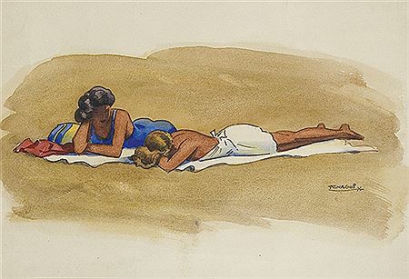 "Mujeres en la playa"