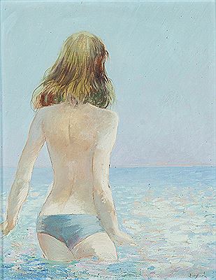 "Niña en el mar. Serie Ibiza"