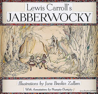 Dust jacket illustration for "Lewis Carroll's Jabberwocky."