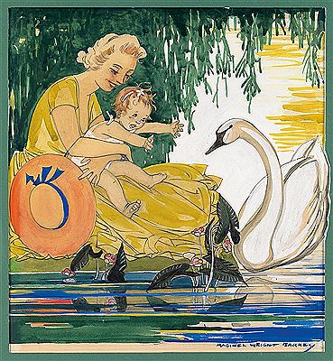 Mother and child with Swan.