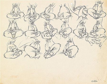 Bugs Bunny. by Virgil Walter Ross - Auction record, sale price, and art valuation. Compare with similar artists and explore comparable artworks.