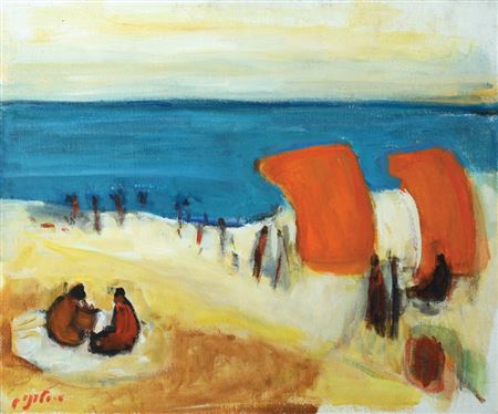 On the beach