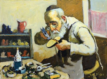 Shoemaker by Ed Adler - Auction record, sale price, and art valuation. Compare with similar artists and explore comparable artworks.