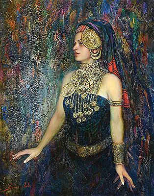 Bride in Blue by Andrian Judro - Auction record, sale price, and art valuation. Compare with similar artists and explore comparable artworks.