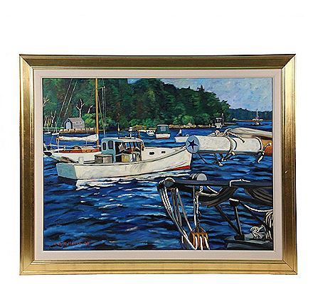 "Rockport" by R Kirk Moore - Auction record, sale price, and art valuation. Compare with similar artists and explore comparable artworks.