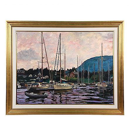 "Camden Harbor and Mt. Battie"