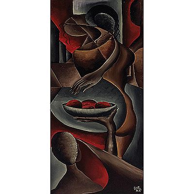 Cubist Interior with Figures