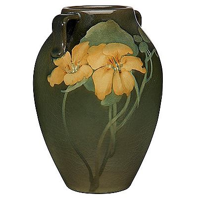 Nasturtiums vase, #604E by Irene Bishop Hurley - Auction record, sale price, and art valuation. Compare with similar artists and explore comparable artworks.