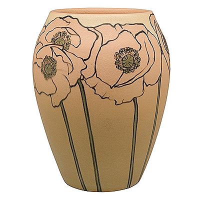 Poppies vase, #942B