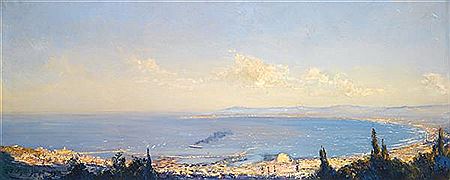 VUE PANORAMIQUE DE LA BAIE D'ALGER EXTENSIVE VIEW OF ALGIERS BAY