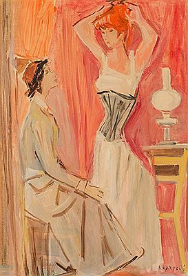 Scena d'interno con figure femminili