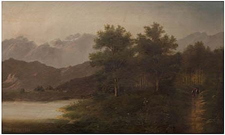 Sample artwork by Minna Bachmann (act. 1860-1887), known for landscape painting - View similar artists and auction records