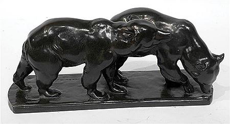 Deux ours marchant, Vers 1930