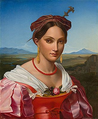 Portrait of a Velletri woman in traditional dress
