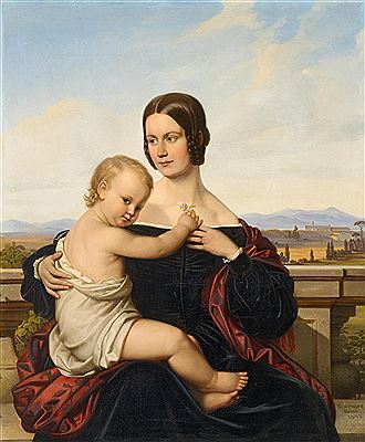Portrait of a Young Mother with Child in front of a Broad Italian Landscape by Benno Friedrich Tormer - Auction record, sale price, and art valuation. Compare with similar artists and explore comparable artworks.