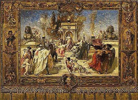 An allegoric Portrayal of the Victorious Prince. Sketch for a wall painting by Ernst Wilhelm Hildebrand - Auction record, sale price, and art valuation. Compare with similar artists and explore comparable artworks.