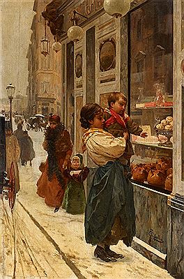 Children in front of an Italian Pastry Shop by Fabio Cipolla - Auction record, sale price, and art valuation. Compare with similar artists and explore comparable artworks.