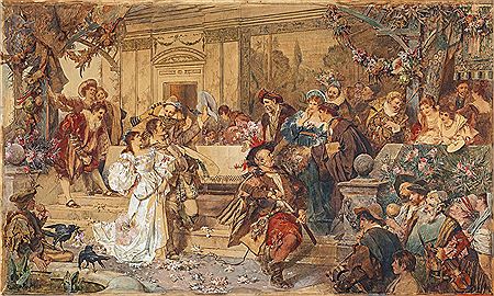 Sample artwork by Carl Gehrts (1853 - 1898), known for history, landscape, portrait and genre painting, decorative art, illlustration - View similar artists and auction records
