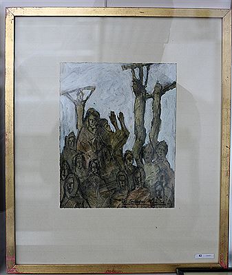 Marie près de la croix by Romain Saegher - Auction record, sale price, and art valuation. Compare with similar artists and explore comparable artworks.