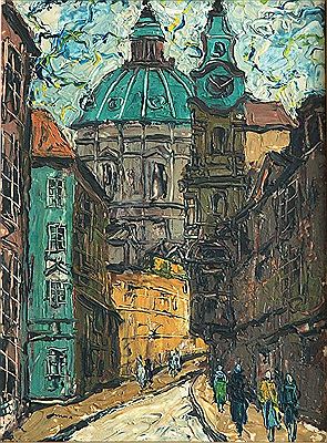 Cathedral of Sts. Nicholas in the Lesser by Frantisek Max - Auction record, sale price, and art valuation. Compare with similar artists and explore comparable artworks.