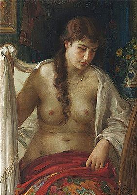 Girl´s half-nude