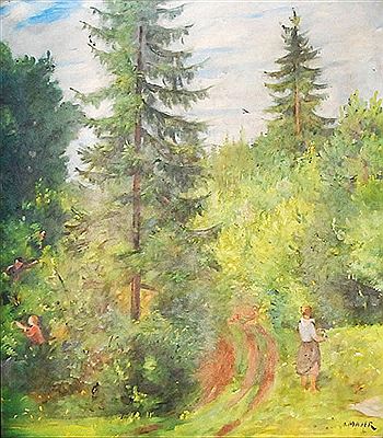 Girls in the forest