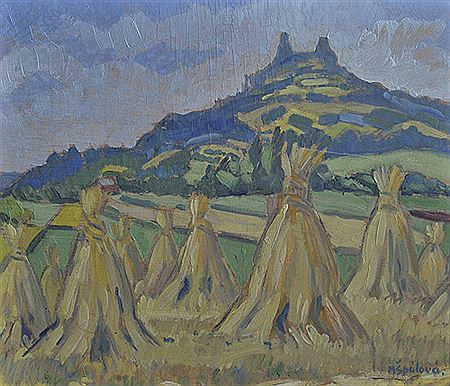 Trosky with mannequins by Milada Spalova - Auction record, sale price, and art valuation. Compare with similar artists and explore comparable artworks.