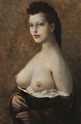 The half nude of beautiful woman
