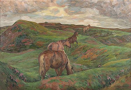 "Pferde in einer Dünenlandschaft" by Hugo Friedrich Hartmann - Auction record, sale price, and art valuation. Compare with similar artists and explore comparable artworks.