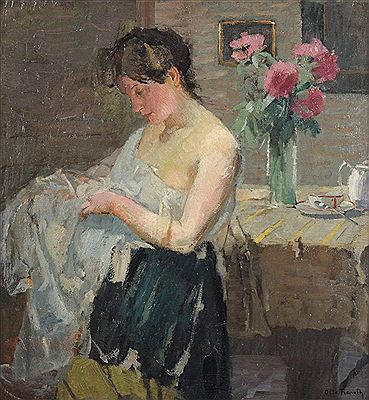 Sample artwork by Otto Rauth (1862 - 1934 or 1953), known for street view, figure and landscape painting - View similar artists and auction records