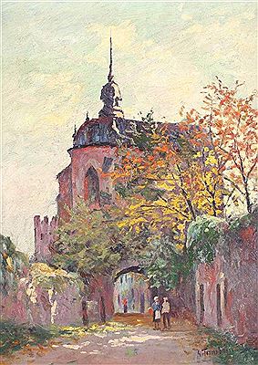 "Blick auf die Wernerkapelle in Oberwesel"