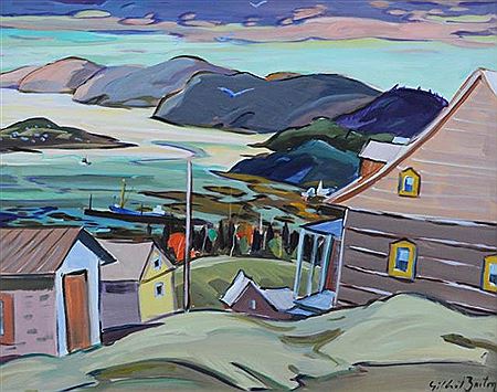 '"Les Eboulements, Vue sur St. Joseph de la Charlevoit, Quebec, 1989 Rive"