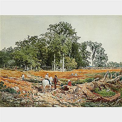 Sample artwork by Daniel Fowler (1810 - 1894), known for landscape, animal, genre - View similar artists and auction records