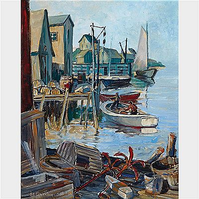 MORNING LIGHT AT PEGGY’S COVE, NOVA SCOTIA by William De Garthe - Auction record, sale price, and art valuation. Compare with similar artists and explore comparable artworks.