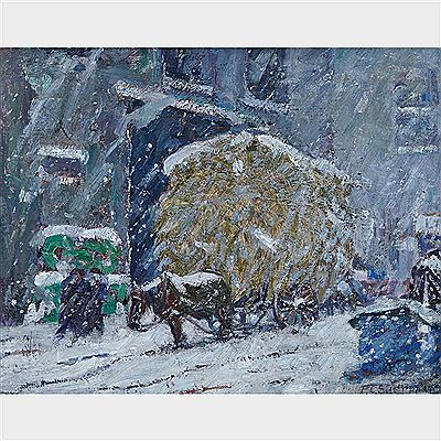 DELIVERING HAY TO MARKET – (THE UNEXPECTED STORM)