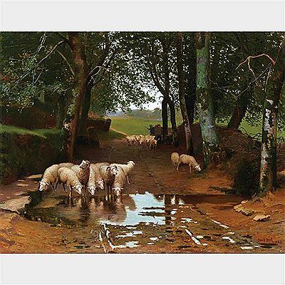 THE RETURN OF THE FLOCK by Paul Peel - Auction record, sale price, and art valuation. Compare with similar artists and explore comparable artworks.