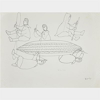 UNTITLED (BUILDING THE KAYAK) by Harold Qarliqsaq - Auction record, sale price, and art valuation. Compare with similar artists and explore comparable artworks.