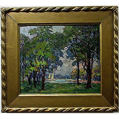 UNTITLED (SAILBOATS THRU TREES)