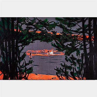 SWIMMING IN THE LAKE, 2007 by Kim Dorland - Auction record, sale price, and art valuation. Compare with similar artists and explore comparable artworks.