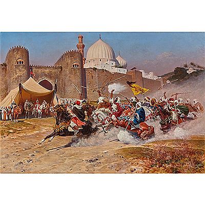 Sample artwork by Francesco Coleman (1851 - 1918), known for figure in landscape painting, oil and watercolor - View similar artists and auction records