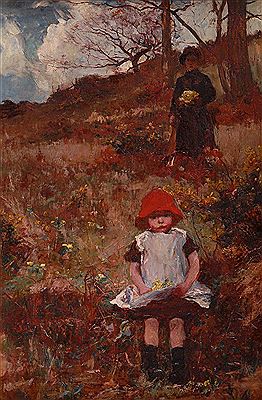 Picking flowers in early spring