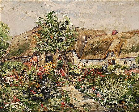 "Blumenkaten - Erbhof Kellenhusen" by Paul Roder - Auction record, sale price, and art valuation. Compare with similar artists and explore comparable artworks.