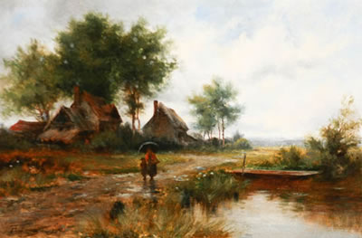 Figures in a River Landscape: Two Works (2)