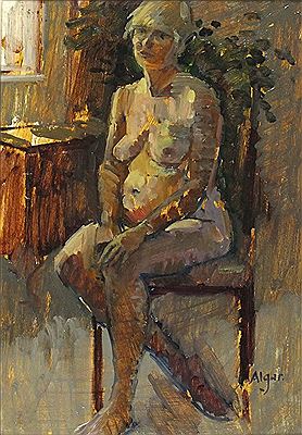 Portrait of Pat Patricia Algar: Seated nude (self portrait)